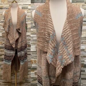 Sleeping on Snow M/L Long Sweater Duster Vest | Cottagecore Boho Alpaca Blend